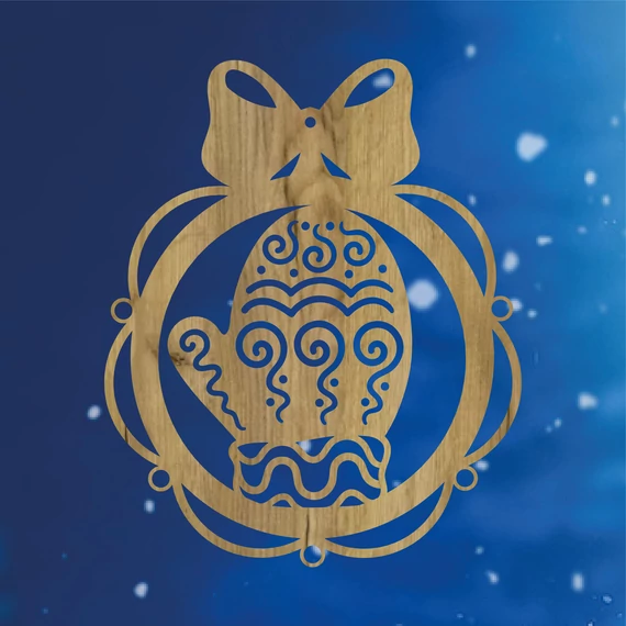 Karácsonyfa Dísz Kesztyű