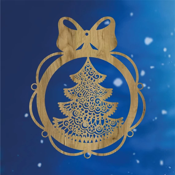 Karácsonyfa Dísz Fenyőfa Masnival